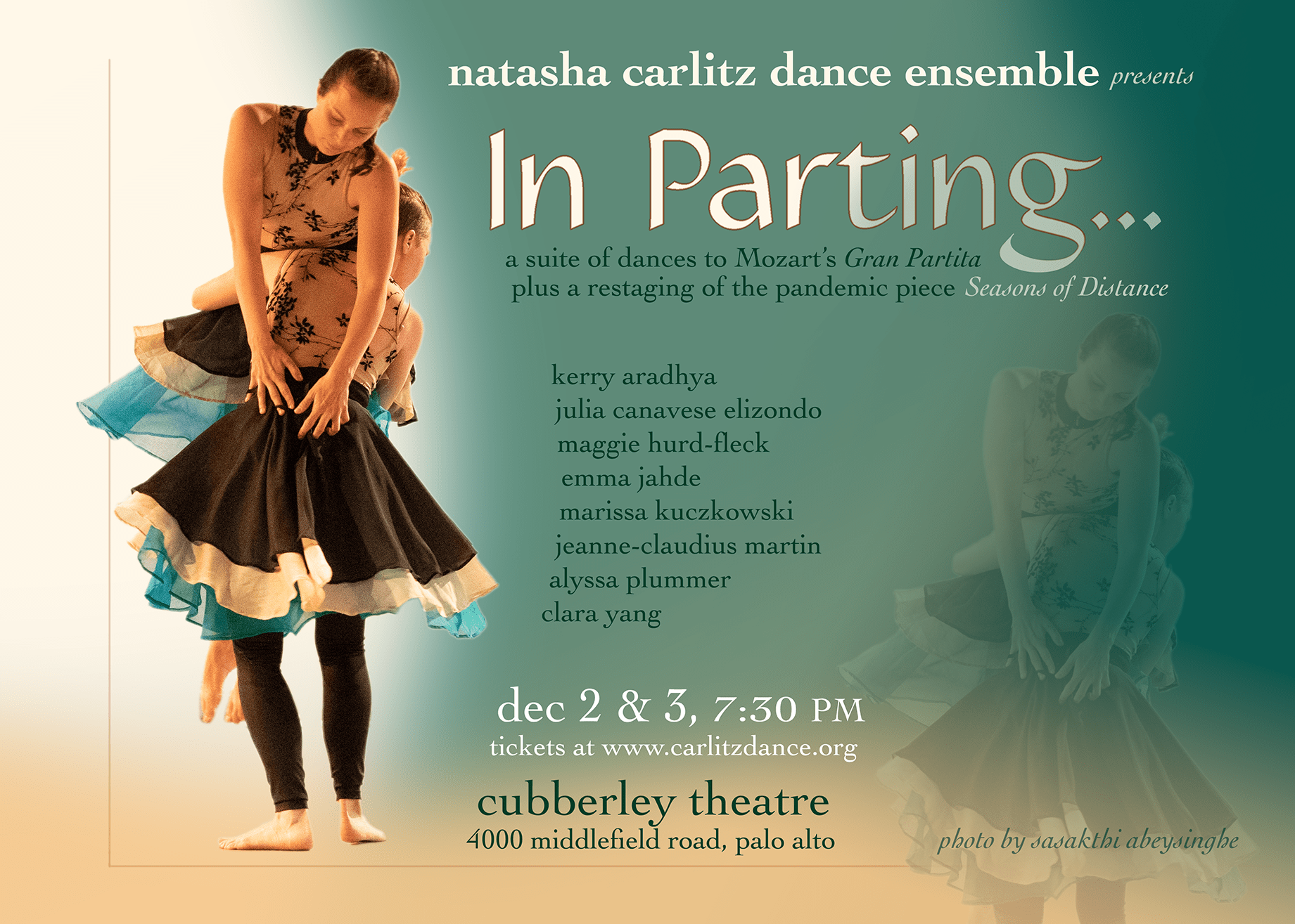 images from dance show In Parting...